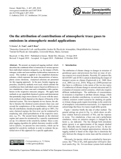 On the attribution of contributions of atmospheric trace gases to