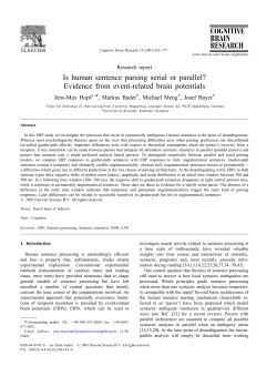 I s human sentence parsing serial or parallel? Evidence from event