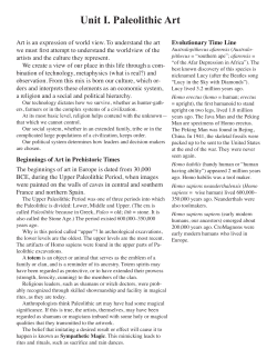 Unit I. Paleolithic Art