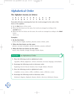 Alphabetical Order