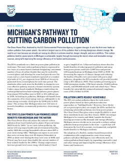 NRDC: Michigan`s Pathway to Cutting Carbon Pollution