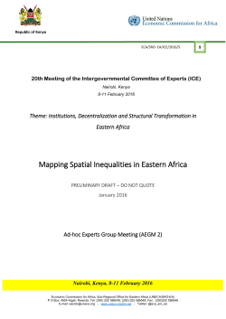 Mapping Spatial Inequalities in Eastern Africa