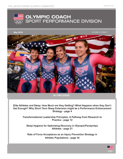 Elite Athletes and Sleep: How Much are they Getting?