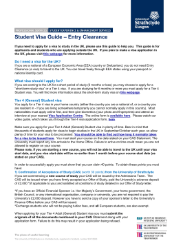 Student Visa Guide - University of Strathclyde