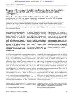 Increased BMI correlates with higher risk of disease
