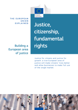 Justice, citizenship, fundamental rights