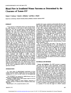 Blood Flow in Irradiated Mouse Sarcoma as