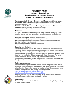 TEACHER PAGE Lesson: Navajo Rug Teacher