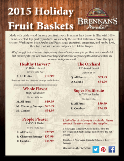 2015 Holiday Fruit Baskets