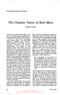 The Utopian Vision of Karl Marx