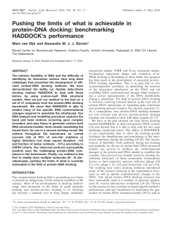 Pushing the limits of what is achievable in protein&ndash;DNA docking