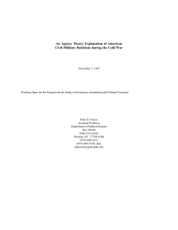 An Agency Theory Explanation of American Civil