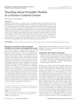 Teaching about Scientific Models in a Science Content Course / La
