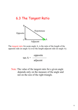 6.3 The Tangent Ratio - McVittie