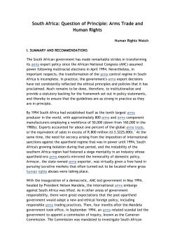 Question of Principle: Arms Trade and Human Rights