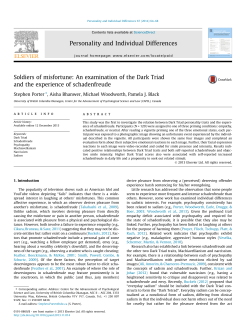 Soldiers of misfortune: An examination of the