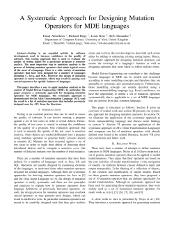 A Systematic Approach for Designing Mutation Operators for MDE