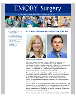 Emory Surgery Newsletter | July 2015