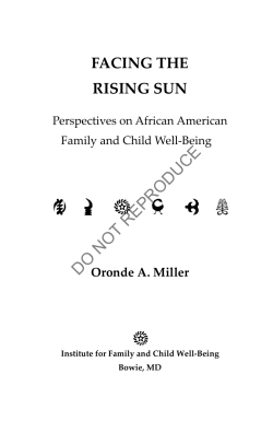 FACING THE RISING SUN - Institute for Family and Child Well
