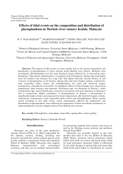 Effects of tidal events on the composition and distribution of