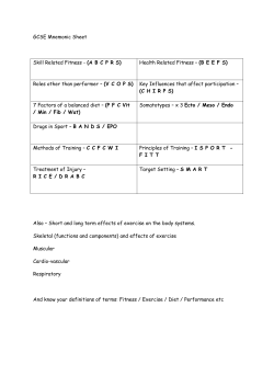 GCSE Mnemonic Sheet Skill Related Fitness