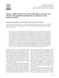 Climate, trophic interactions, density dependence and