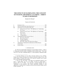 the effects of eliminating the concept of fourth amendment standing