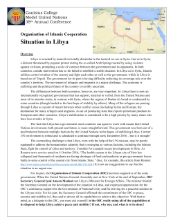 Situation in Libya