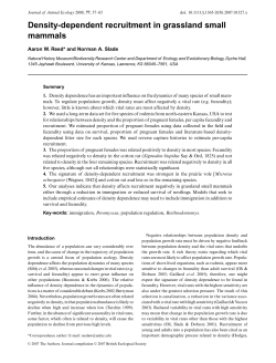 Density-dependent recruitment in grassland small mammals