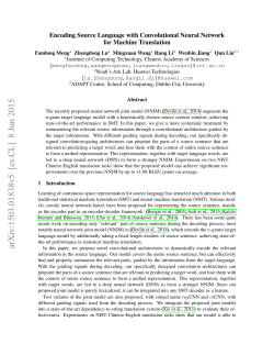 Encoding Source Language with Convolutional Neural Network for