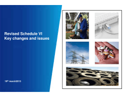 Revised Schedule VI Key changes and issues