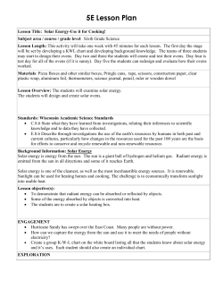 5E Lesson Plan