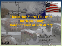 Monitoring Storm Tide from Hurricane Sandy