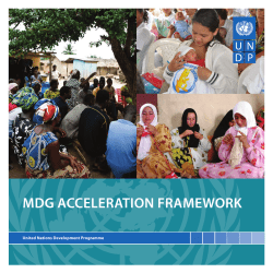 MDG ACCELERATION FRAMEWORK
