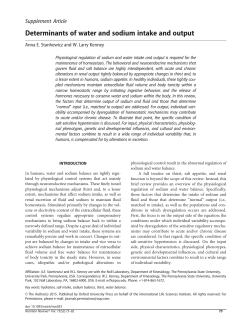 Determinants of water and sodium intake and
