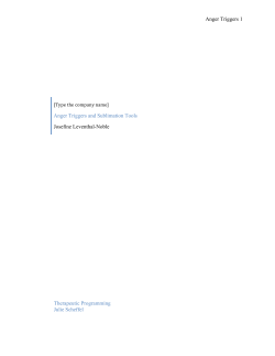 Anger Triggers Sublimation Tools Resource Assignment