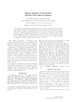Magnetic Properties of Some Divalent Transition Metal