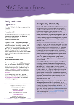 nvc faculty forum