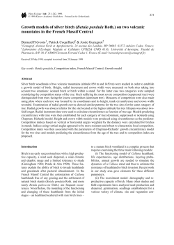 Growth models of silver birch (Betula pendula Roth.) on two volcanic