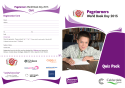 Pageturners Quiz Pack - Calderdale Learning Network