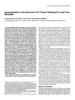 Desensitization of the Neuronal 5HT Carrier following Its Long