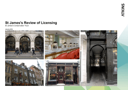 St James`s Review of Licensing - St James`s Conservation Trust