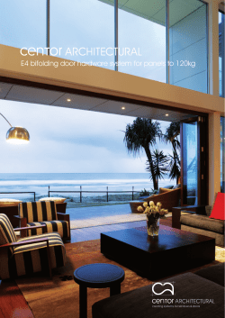 E4 bifolding door hardware system for panels to 120kg