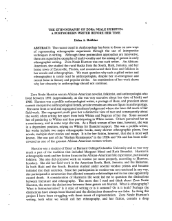 of representing ethnographic experience through the use of