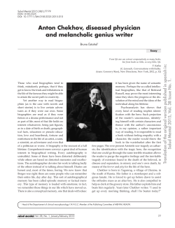 Anton Chekhov, diseased physician and melancholic genius writer