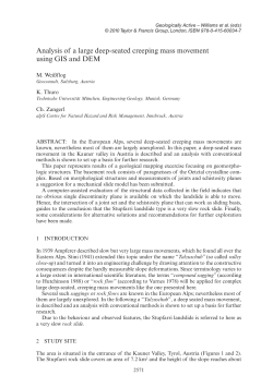 Analysis of a large deep-seated creeping mass movement using GIS