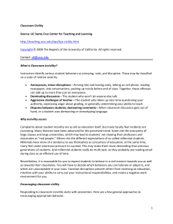 Creating Civility in the Classroom