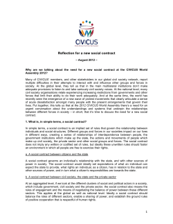 New Social Contract - CIVICUS World Alliance for Citizen Participation