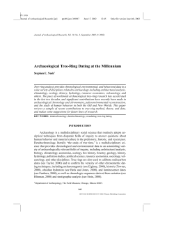 Archaeological Tree-Ring Dating at the Millennium