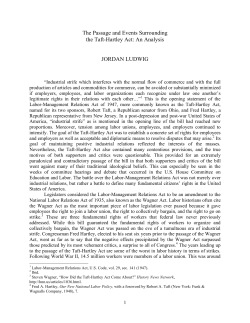 The Passage and Events Surrounding the Taft-Hartley Act